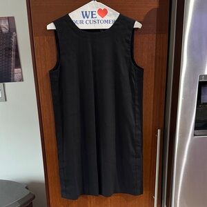 Theory Black Sleeveless Mini Dress linen size 6